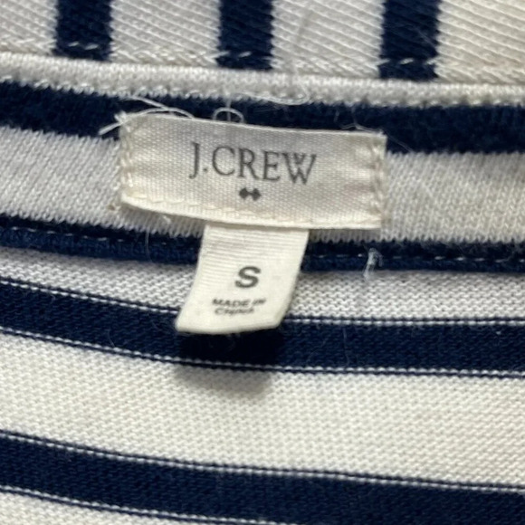 J CREW Factory Striped Blazer Navy Cream Size Small - Picture 8 of 12
